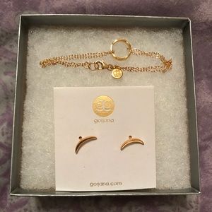 Gorjana bracelet and earrings